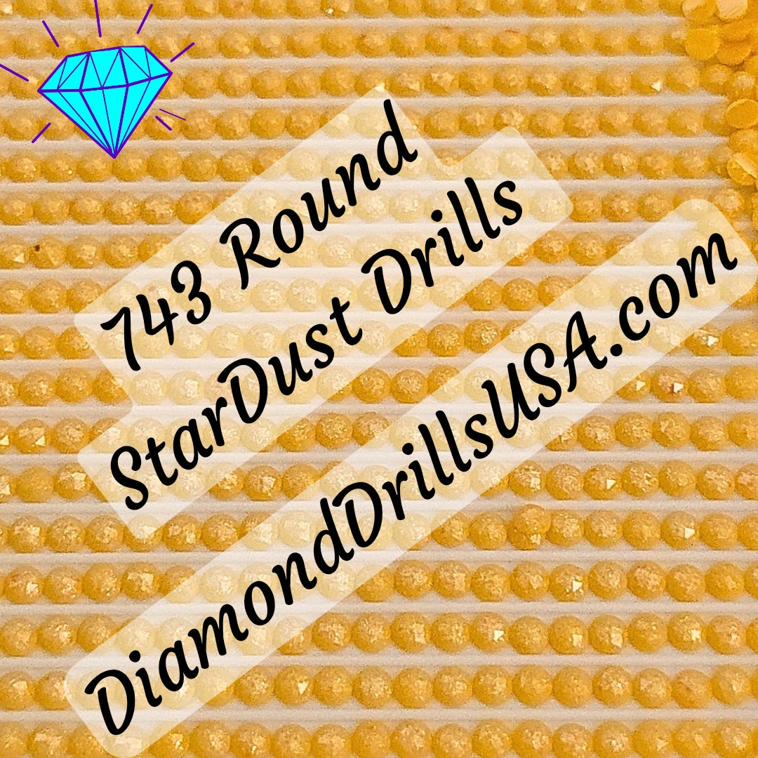 743 StarDust ROUND Pearl Mica Dust 5D Diamond Painting Drills Pixie Fairy DMC 743 Pale Yellow