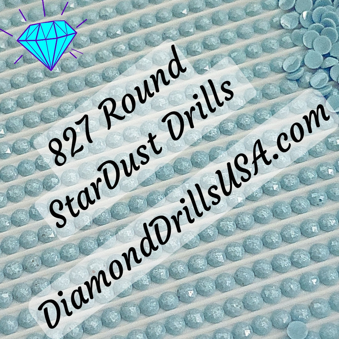 827 StarDust ROUND Pearl Mica Dust 5D Diamond Painting Drills Pixie Fairy DMC 827 Very Light Blue