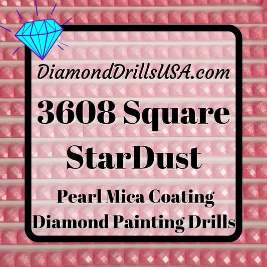 3608 StarDust SQUARE Pearl Mica Dust 5D Diamond Painting Drills Pixie Fairy DMC 3608 Very Light Plum Pink