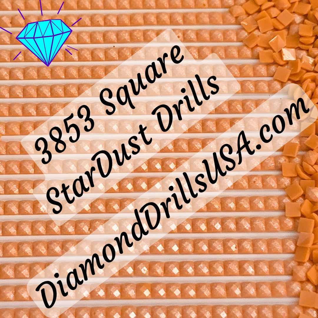3853 StarDust SQUARE Pearl Mica Dust 5D Diamond Painting Drills Pixie Fairy DMC 3853 Dark Autumn Gold