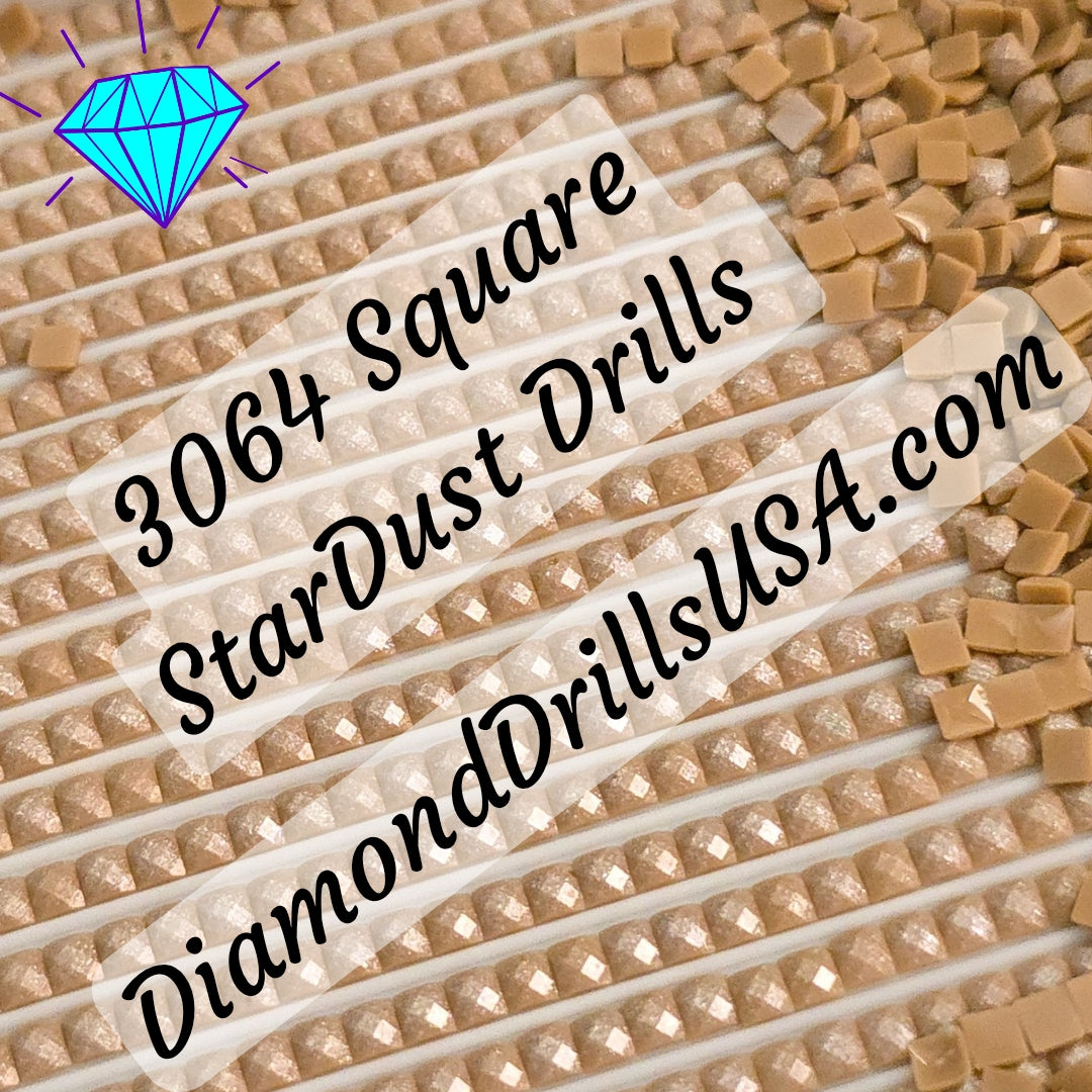 3064 StarDust SQUARE Pearl Mica Dust 5D Diamond Painting Drills Pixie Fairy DMC 3064 Desert Sand Brown