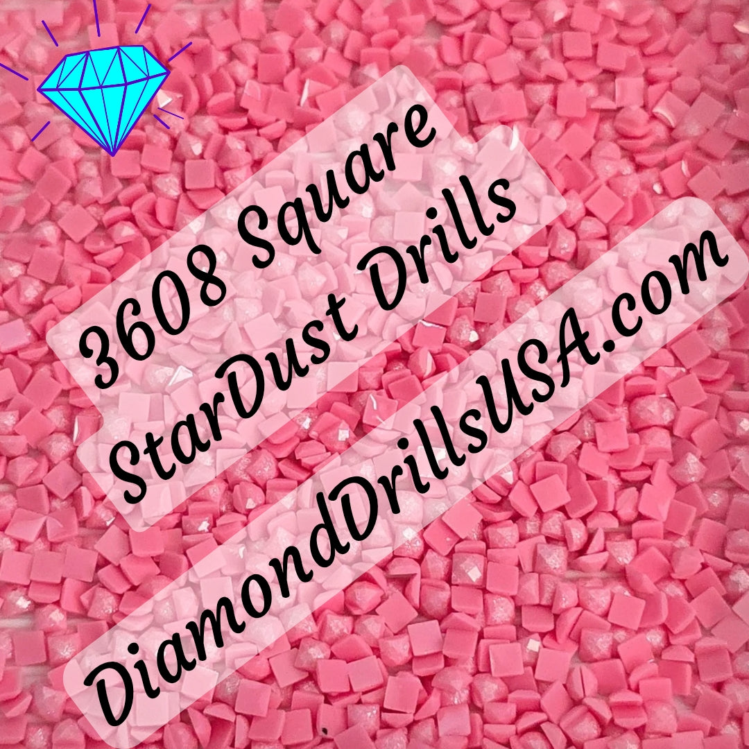3608 StarDust SQUARE Pearl Mica Dust 5D Diamond Painting Drills Pixie Fairy DMC 3608 Very Light Plum Pink