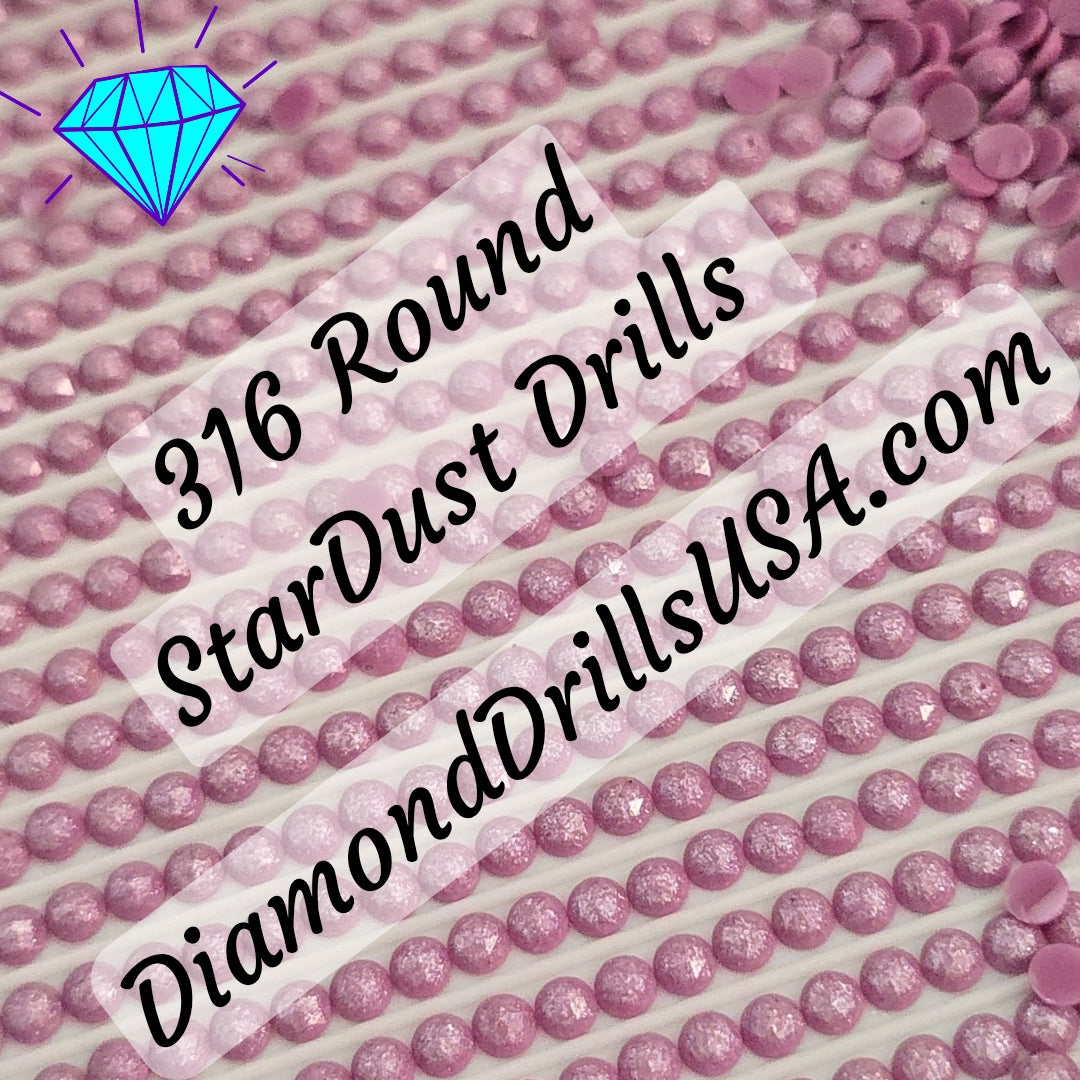 316 StarDust ROUND Pearl Mica Dust 5D Diamond Painting Drills Pixie Fairy DMC 316 Medium Antique Mauve