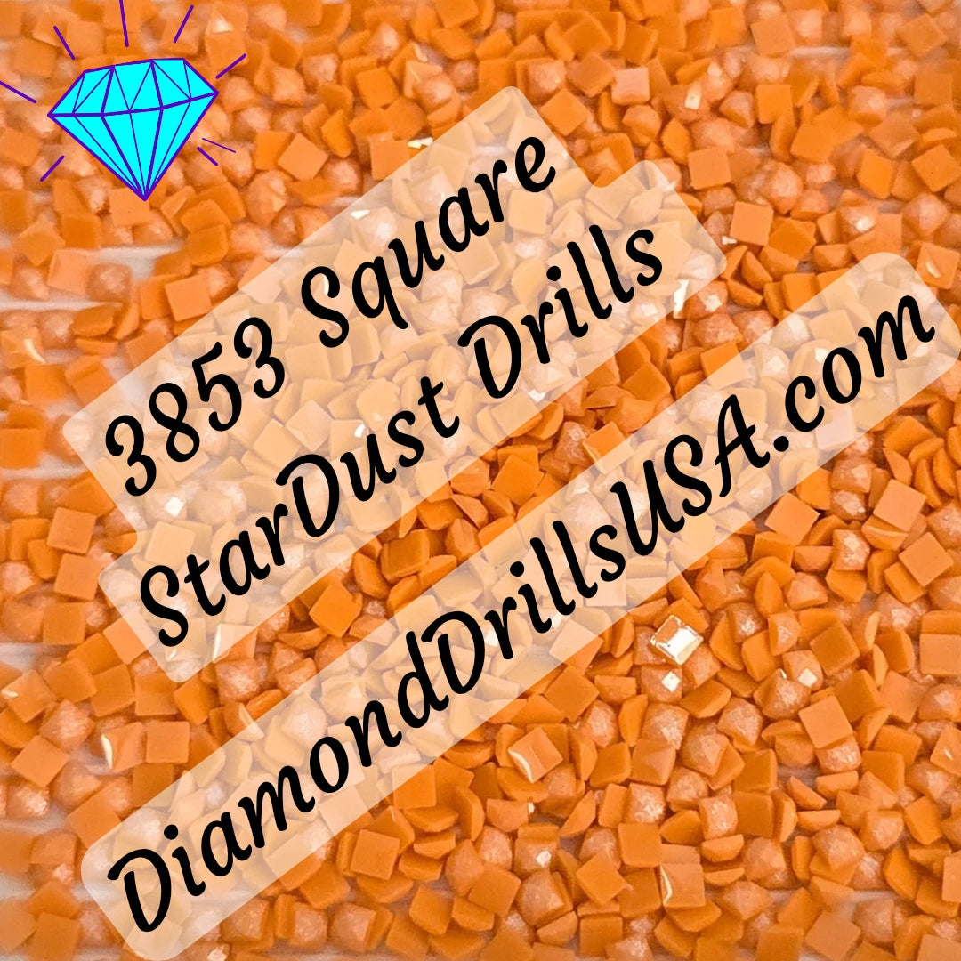 3853 StarDust SQUARE Pearl Mica Dust 5D Diamond Painting Drills Pixie Fairy DMC 3853 Dark Autumn Gold