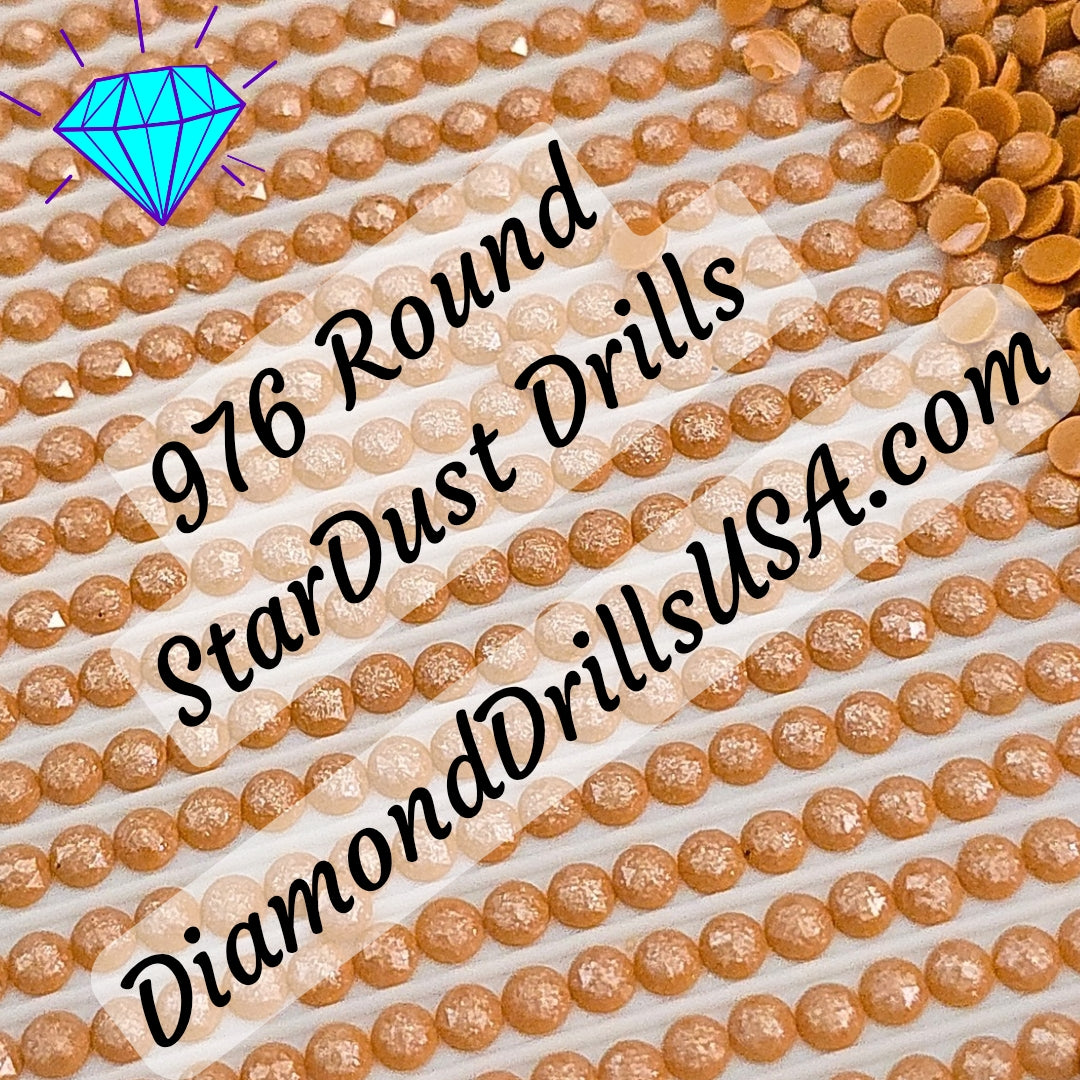 976 StarDust ROUND Pearl Mica Dust 5D Diamond Painting Drills Pixie Fairy DMC 976 Medium Golden Brown