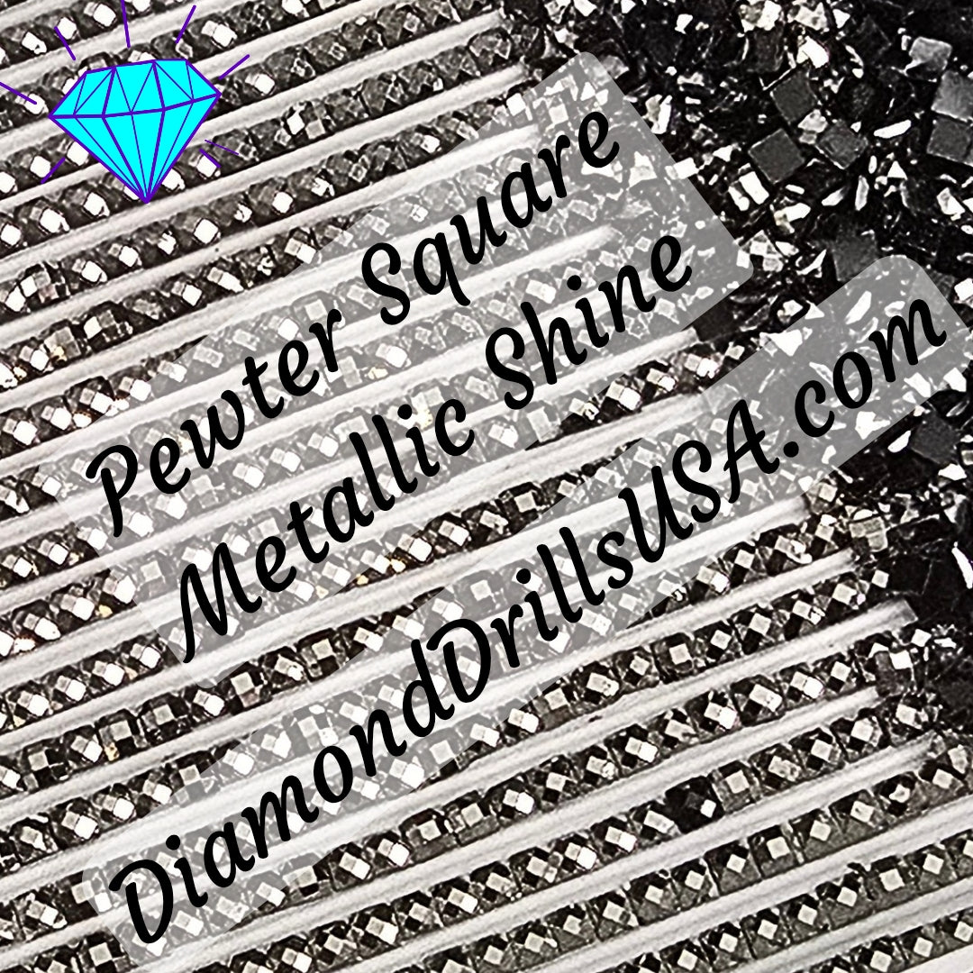 Heavy Metal Bundle 3 Metallic SQUARE Drills Gold Silver Pewter Diamond Painting Drills Beads