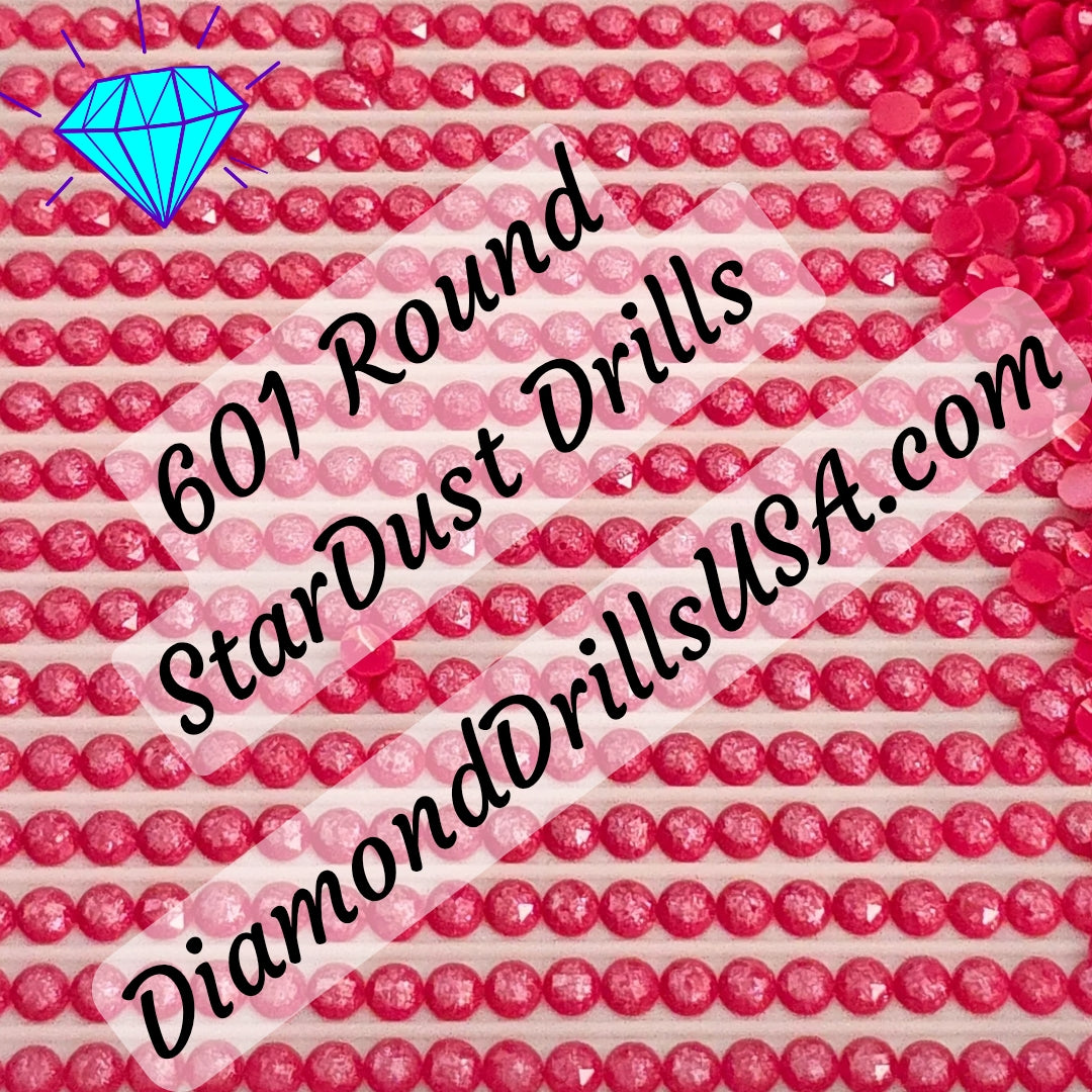 601 StarDust ROUND Pearl Mica Dust 5D Diamond Painting Drills Pixie Fairy DMC 601 Dark Cranberry Red Pink