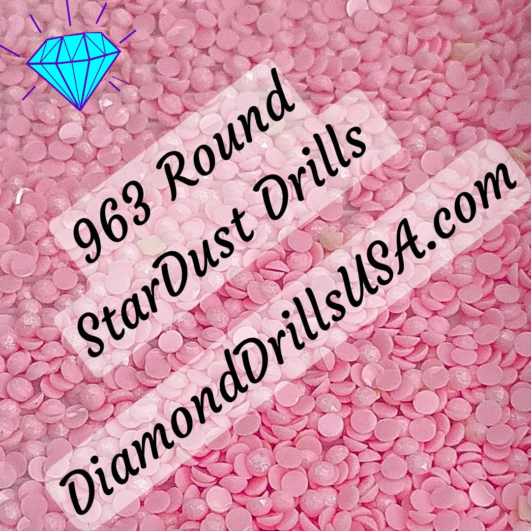 963 StarDust ROUND Pearl Mica Dust 5D Diamond Painting Drills Pixie Fairy DMC 963 Ultra Very Light Dusty Rose Pink