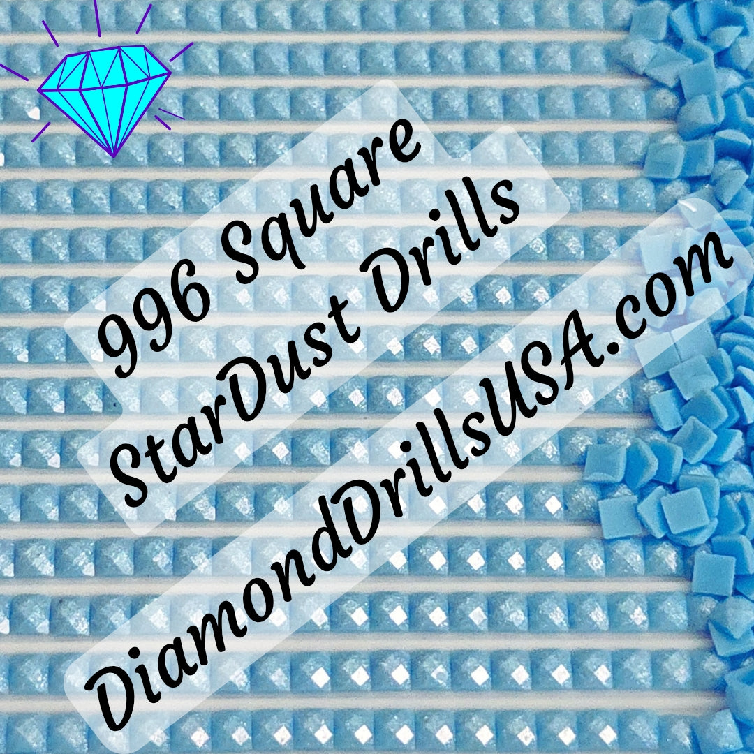 996 StarDust SQUARE Pearl Mica Dust 5D Diamond Painting Drills Pixie Fairy DMC 996 Medium Electric Blue