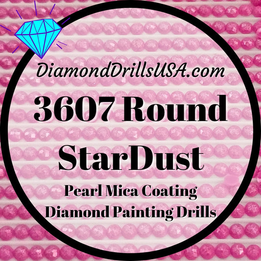 3607 StarDust ROUND Pearl Mica Dust 5D Diamond Painting Drills Pixie Fairy DMC 3607 Light Plum Pink