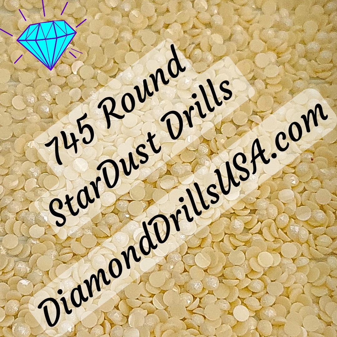 745 StarDust ROUND Pearl Mica Dust 5D Diamond Painting Drills Pixie Fairy DMC 745 Light Pale Yellow