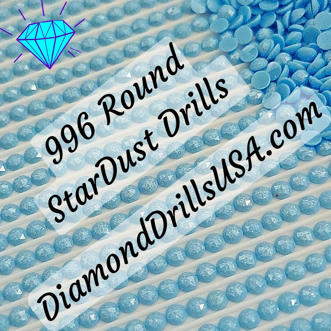 996 StarDust ROUND Pearl Mica Dust 5D Diamond Painting Drills Pixie Fairy DMC 996 Medium Electric Blue