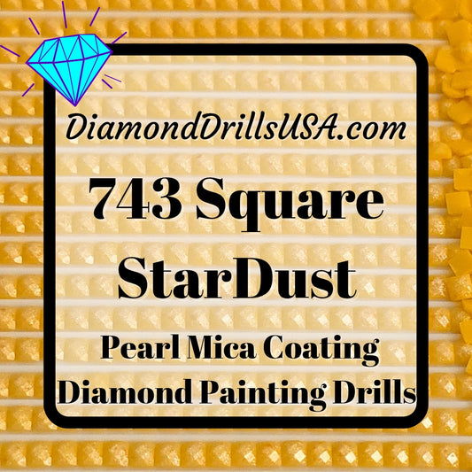 743 StarDust SQUARE Pearl Mica Dust 5D Diamond Painting Drills Pixie Fairy DMC 743 Pale Yellow