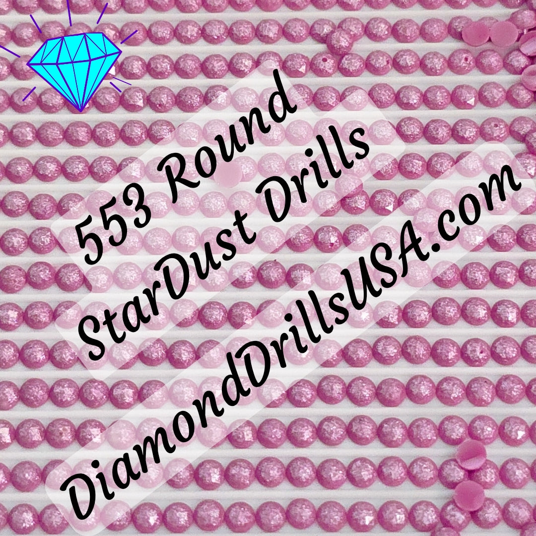 553 StarDust ROUND Pearl Mica Dust 5D Diamond Painting Drills Pixie Fairy DMC 553 Violet Purple