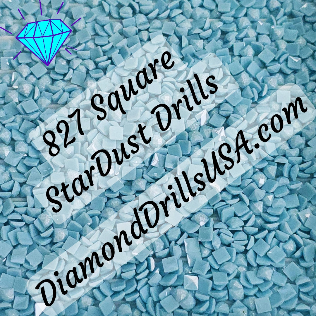 827 StarDust SQUARE Pearl Mica Dust 5D Diamond Painting Drills Pixie Fairy DMC 827 Very Light Blue