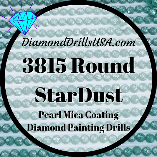 3815 StarDust ROUND Pearl Mica Dust 5D Diamond Painting Drills Pixie Fairy DMC 3815 Dark Celadon Green