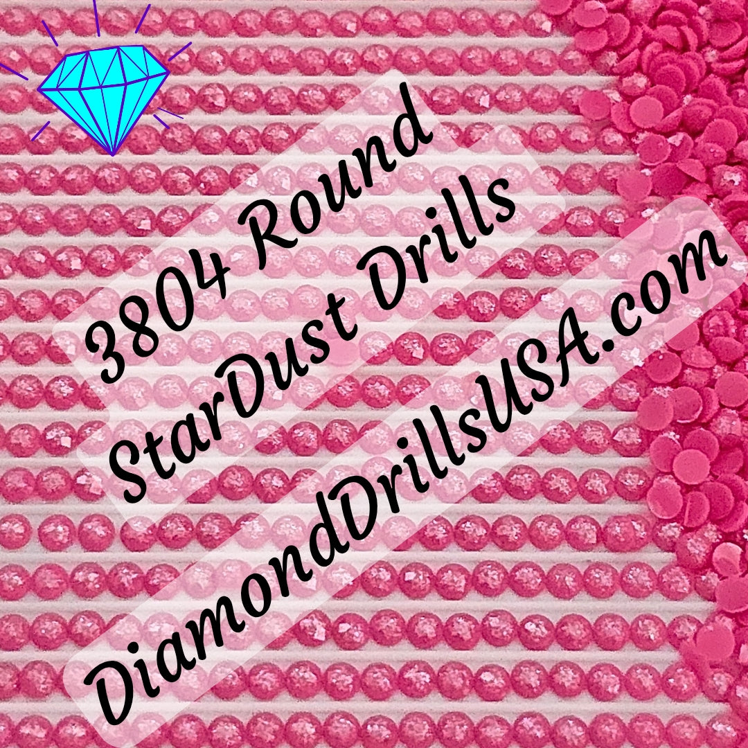 3804 StarDust ROUND Pearl Mica Dust 5D Diamond Painting Drills Pixie Fairy DMC 3804 Dark Cyclamen Pink