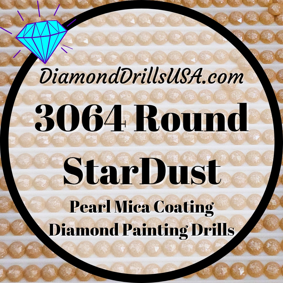 3064 StarDust ROUND Pearl Mica Dust 5D Diamond Painting Drills Pixie Fairy DMC 3064 Desert Sand Brown
