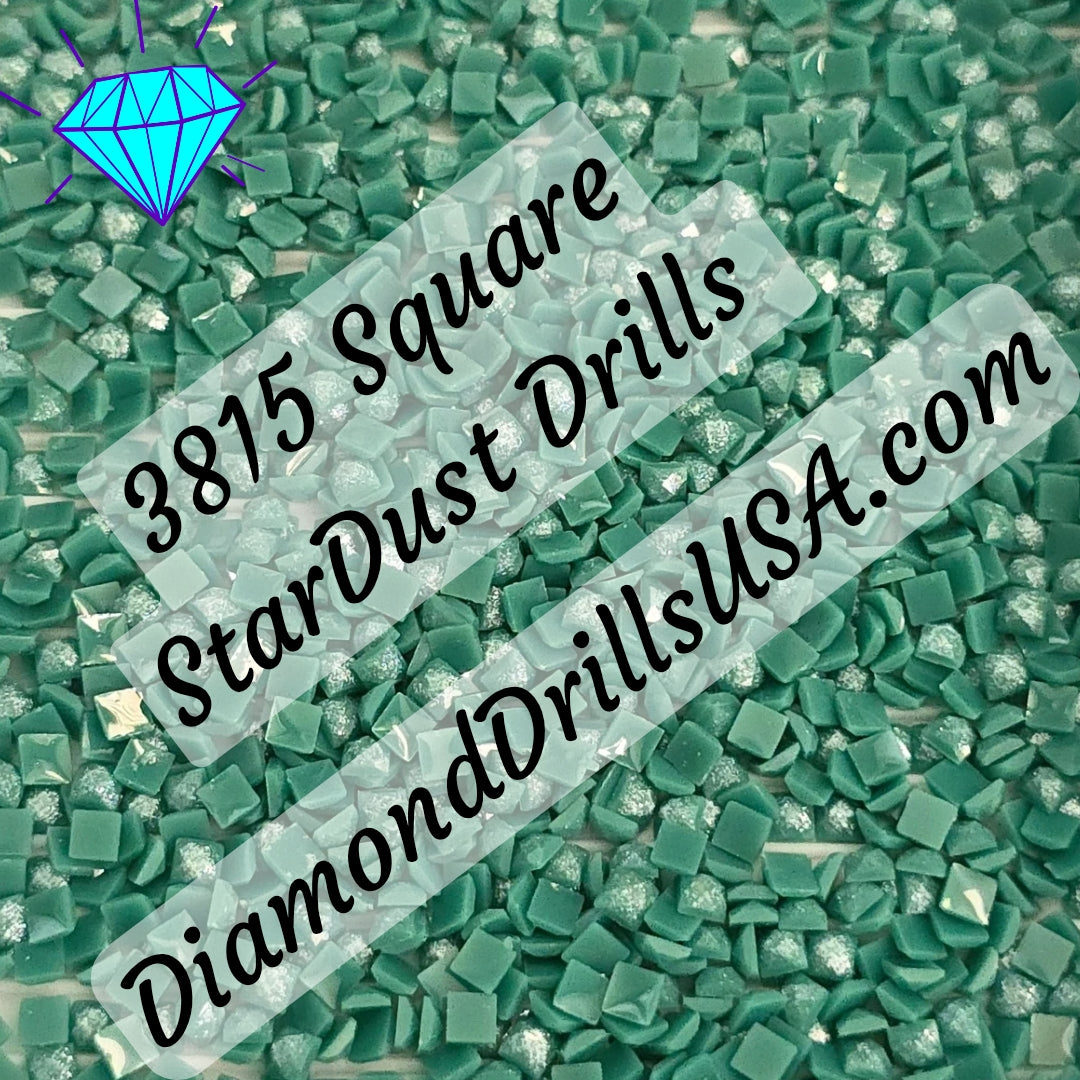 3815 StarDust SQUARE Pearl Mica Dust 5D Diamond Painting Drills Pixie Fairy DMC 3815 Dark Celadon Green