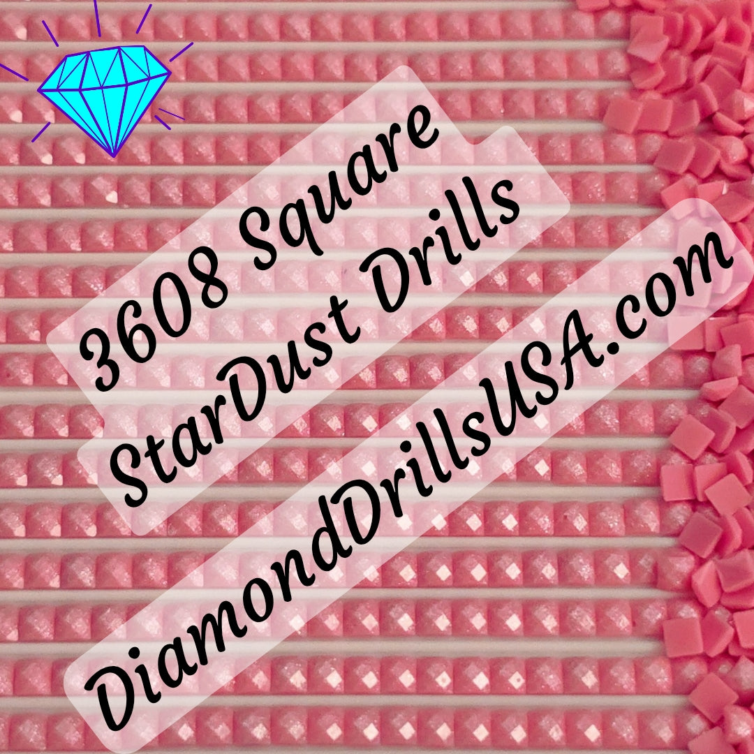 3608 StarDust SQUARE Pearl Mica Dust 5D Diamond Painting Drills Pixie Fairy DMC 3608 Very Light Plum Pink