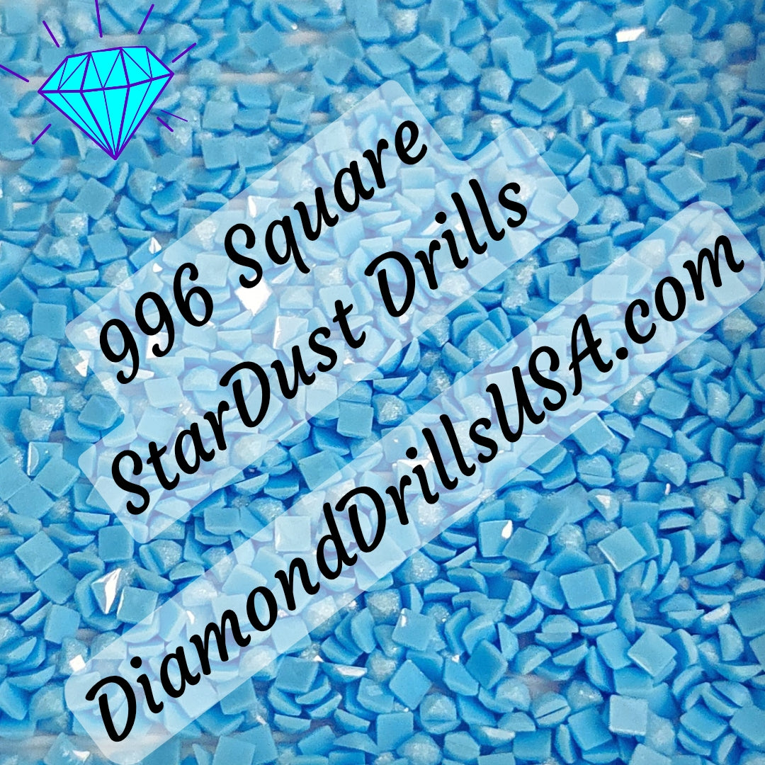 996 StarDust SQUARE Pearl Mica Dust 5D Diamond Painting Drills Pixie Fairy DMC 996 Medium Electric Blue