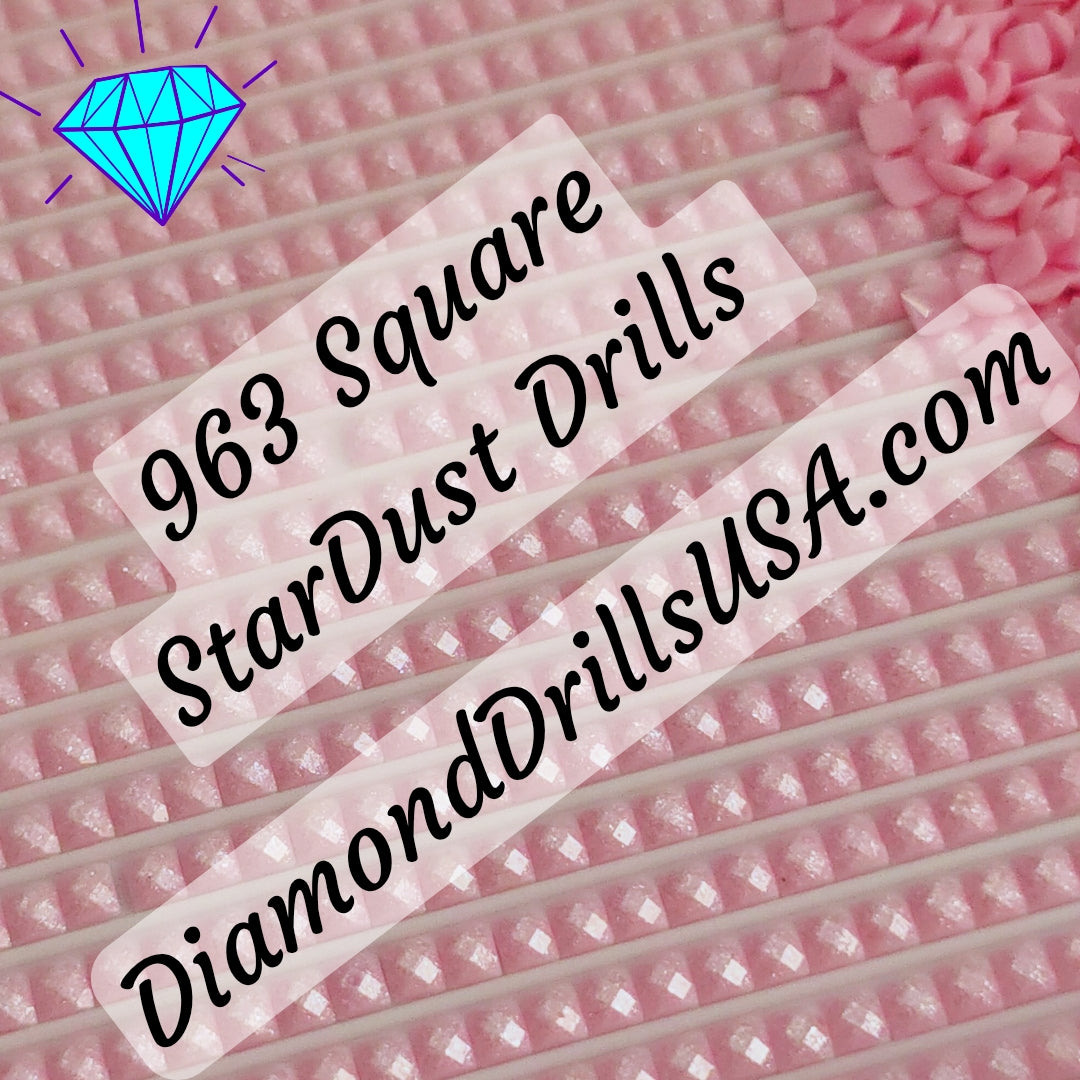 963 StarDust SQUARE Pearl Mica Dust 5D Diamond Painting Drills Pixie Fairy DMC 963 Ultra Very Light Dusty Rose Pink