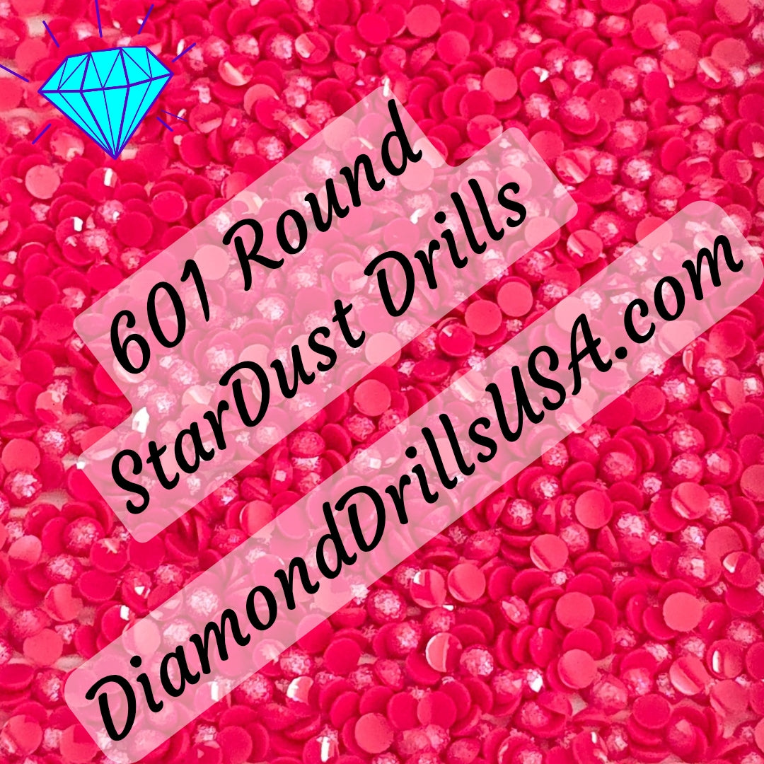 601 StarDust ROUND Pearl Mica Dust 5D Diamond Painting Drills Pixie Fairy DMC 601 Dark Cranberry Red Pink