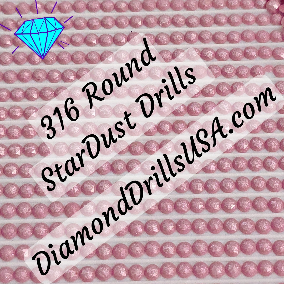 316 StarDust ROUND Pearl Mica Dust 5D Diamond Painting Drills Pixie Fairy DMC 316 Medium Antique Mauve