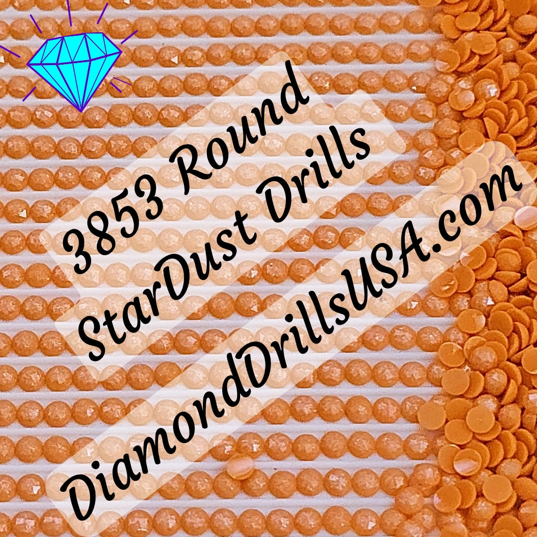 3853 StarDust ROUND Pearl Mica Dust 5D Diamond Painting Drills Pixie Fairy DMC 3853 Dark Autumn Gold