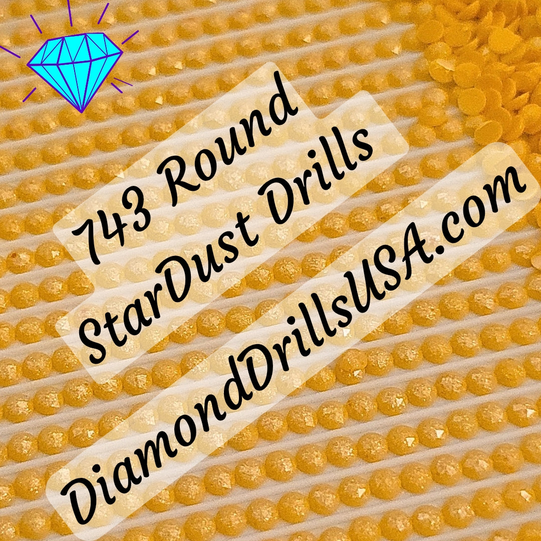 743 StarDust ROUND Pearl Mica Dust 5D Diamond Painting Drills Pixie Fairy DMC 743 Pale Yellow
