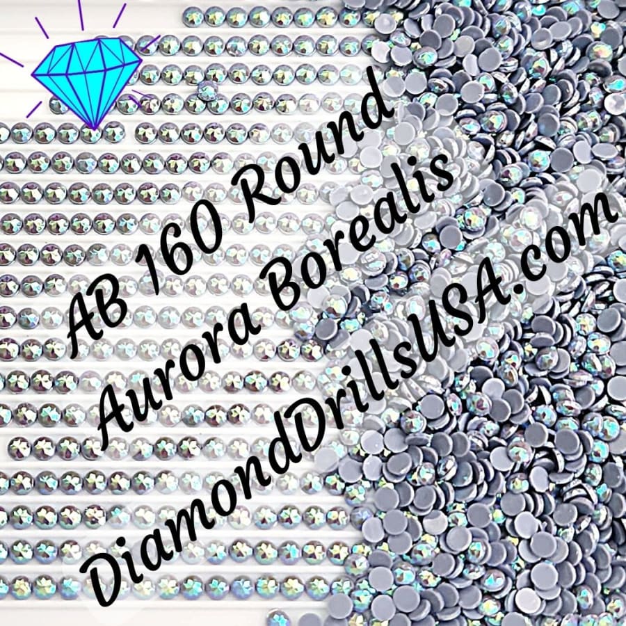 AB 160 ROUND Aurora Borealis 5D Diamond Painting Drills