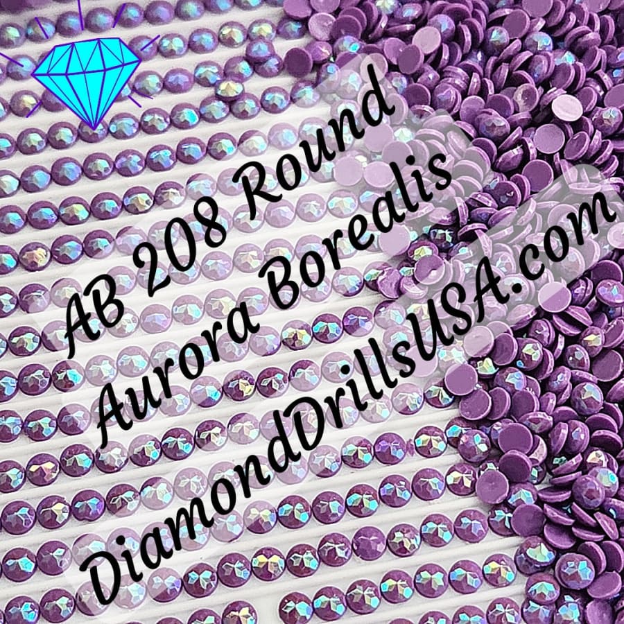AB 208 ROUND Aurora Borealis 5D Diamond Painting Drills