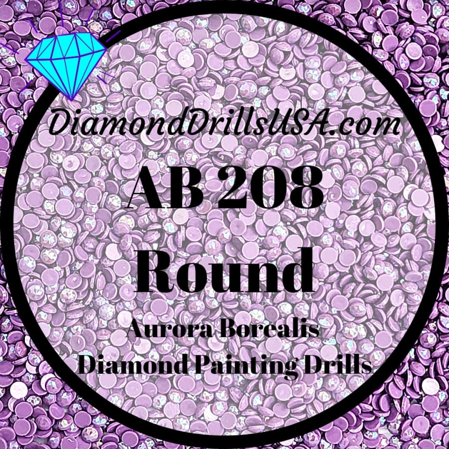 AB 208 ROUND Aurora Borealis 5D Diamond Painting Drills