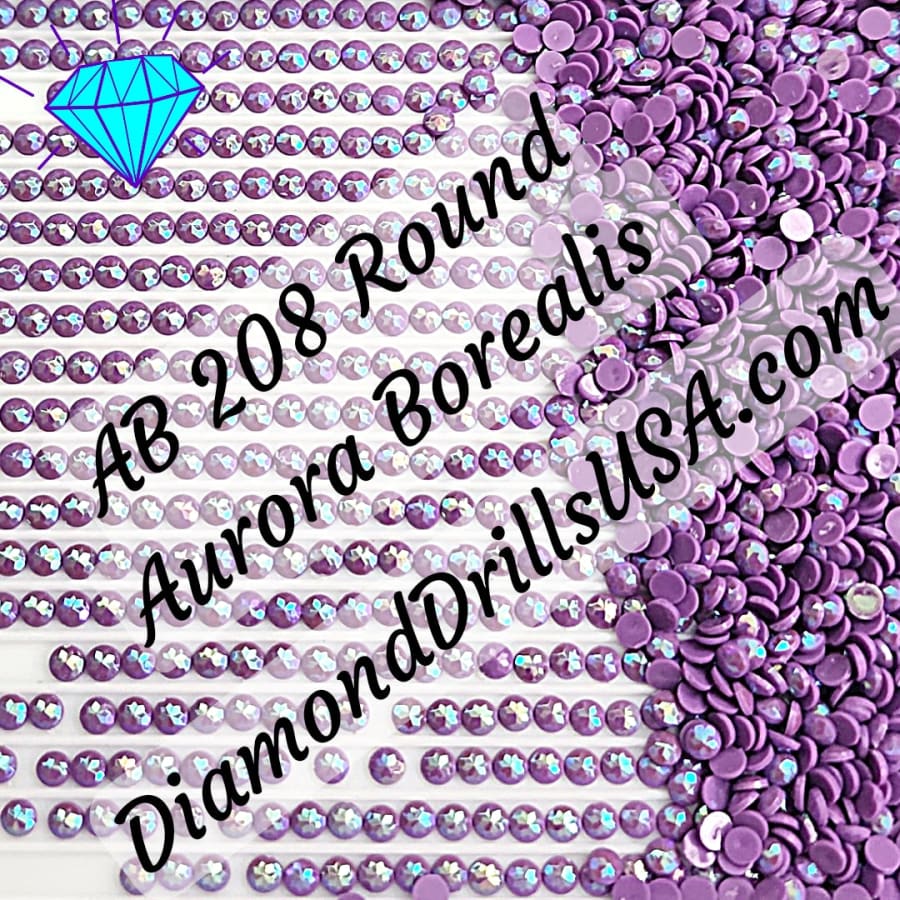 AB 208 ROUND Aurora Borealis 5D Diamond Painting Drills