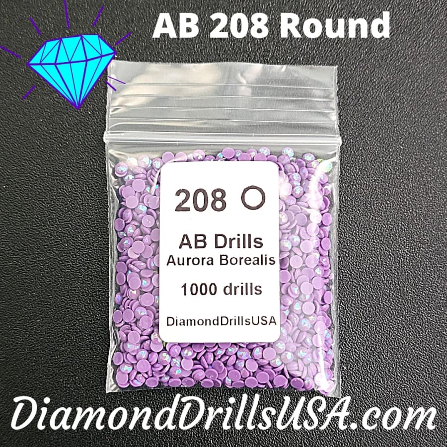 AB 208 ROUND Aurora Borealis 5D Diamond Painting Drills