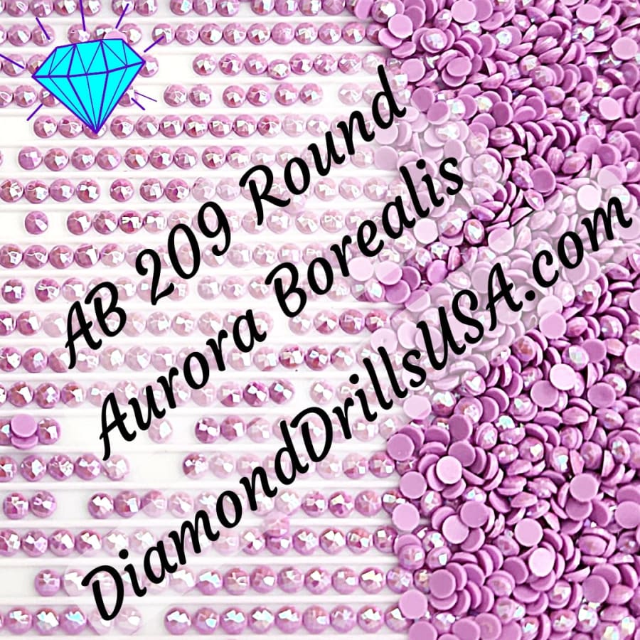AB 209 ROUND Aurora Borealis 5D Diamond Painting Drills