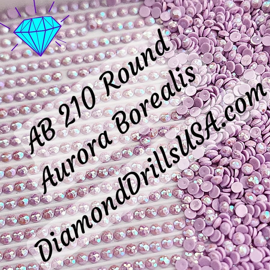 AB 210 ROUND Aurora Borealis 5D Diamond Painting Drills