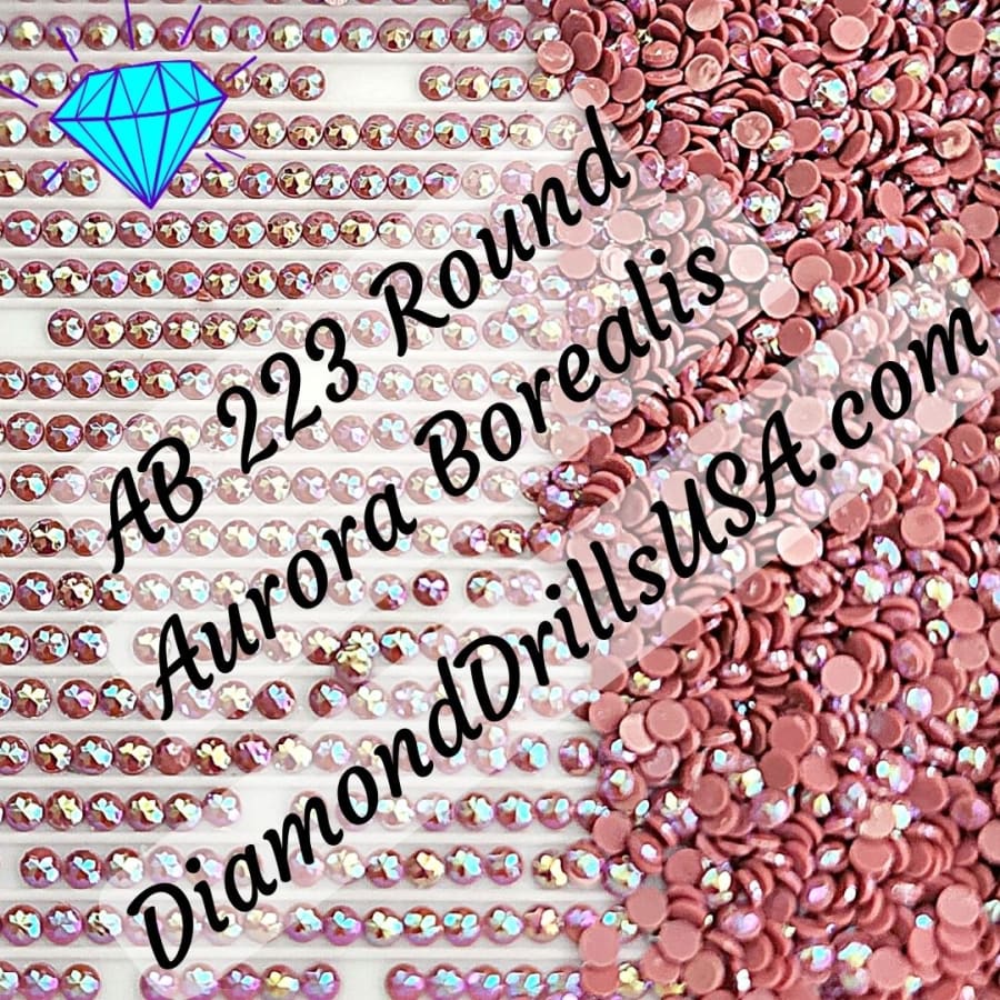 AB 223 ROUND Aurora Borealis 5D Diamond Painting Drills
