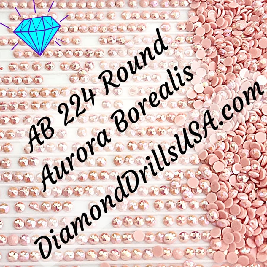 AB 224 ROUND Aurora Borealis 5D Diamond Painting Drills