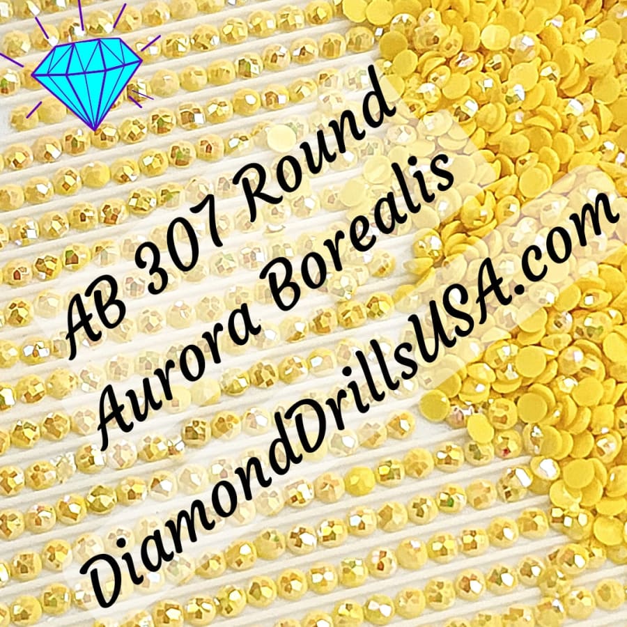 AB 307 ROUND Aurora Borealis 5D Diamond Painting Drills