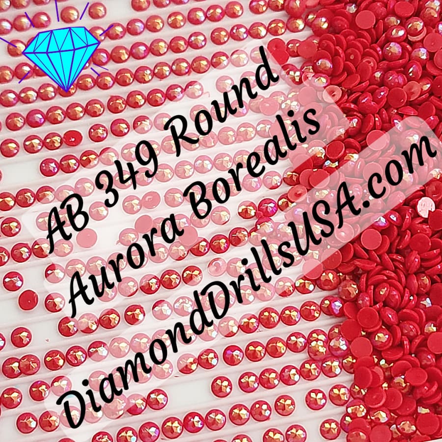 AB 349 ROUND Aurora Borealis 5D Diamond Painting Drills