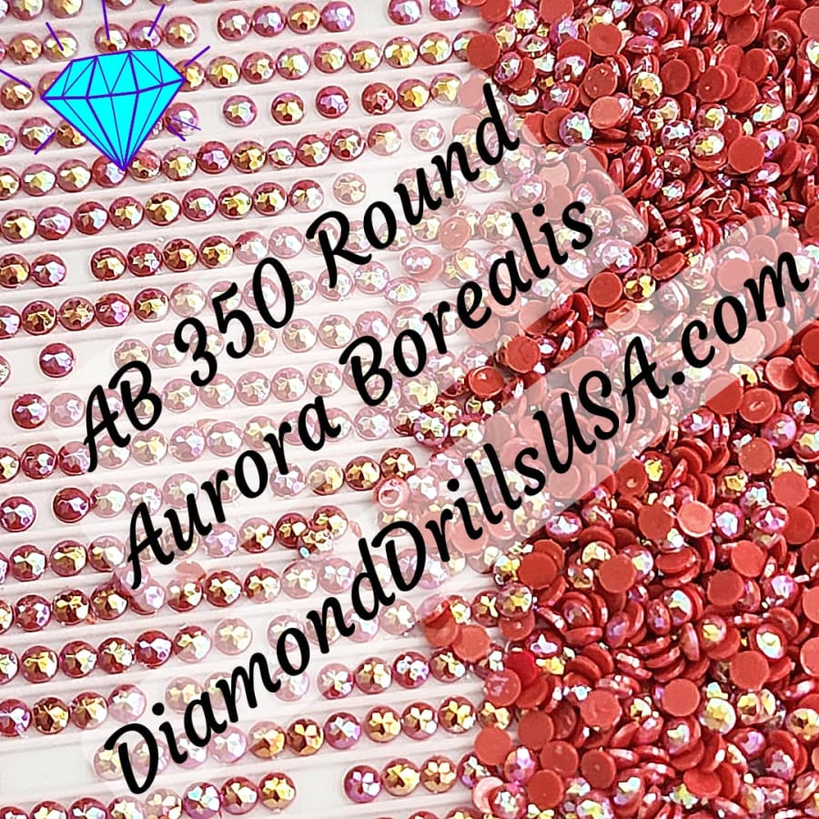 AB 350 ROUND Aurora Borealis 5D Diamond Painting Drills