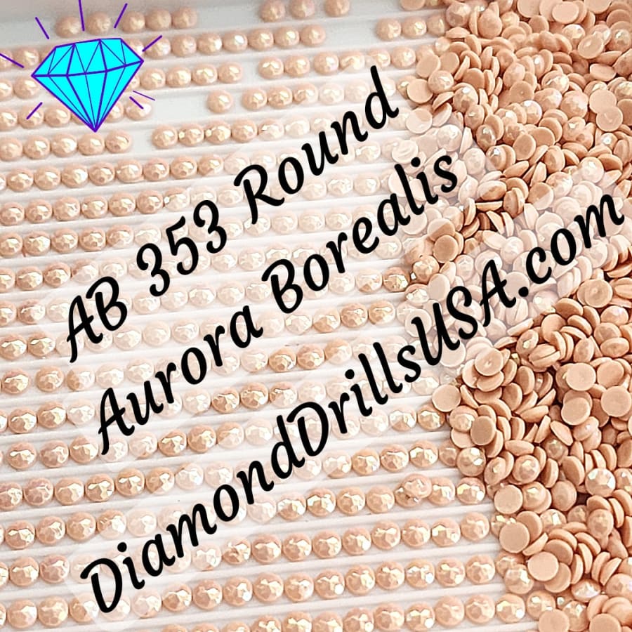 AB 353 ROUND Aurora Borealis 5D Diamond Painting Drills