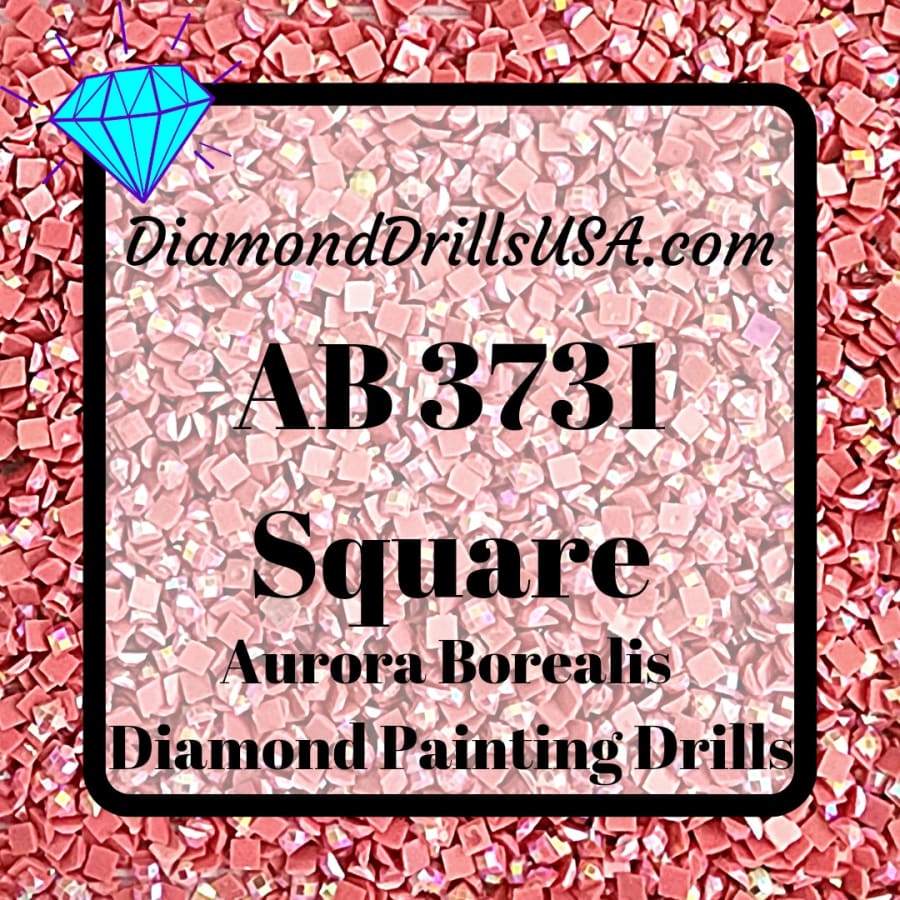 DiamondDrillsUSA - AB 3731 SQUARE Aurora Borealis 5D Diamond Painting  Drills Beads DMC 3731 Very Dark Dusty Rose Pink Loose Bulk