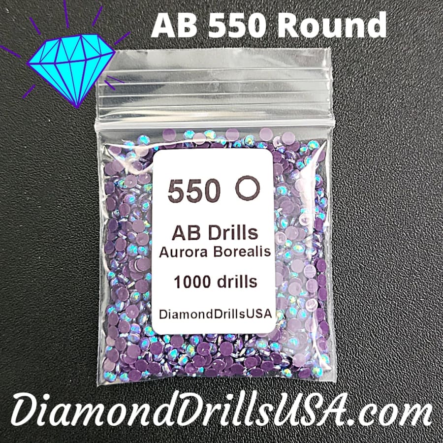 AB 550 ROUND Aurora Borealis 5D Diamond Painting Drills