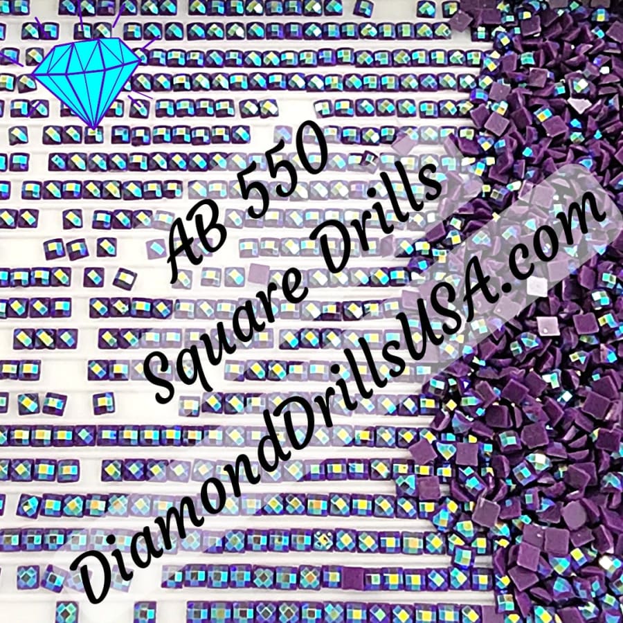 AB 550 SQUARE Aurora Borealis 5D Diamond Painting Drills