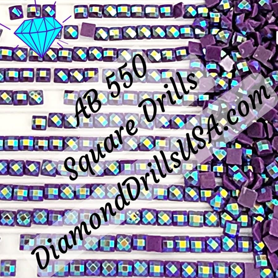 AB 550 SQUARE Aurora Borealis 5D Diamond Painting Drills