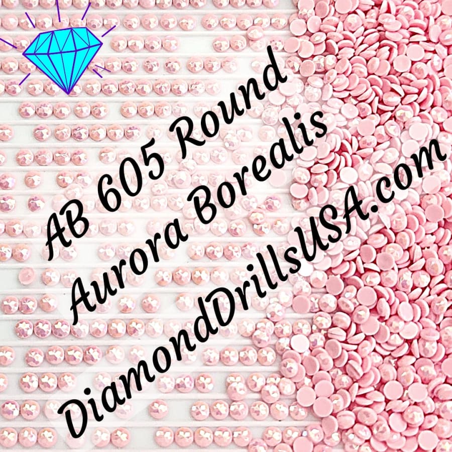 AB 605 ROUND Aurora Borealis 5D Diamond Painting Drills