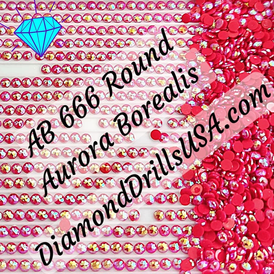 AB 666 ROUND Aurora Borealis 5D Diamond Painting Drills