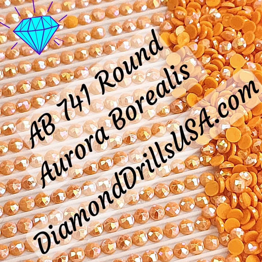 AB 741 ROUND Aurora Borealis 5D Diamond Painting Drills